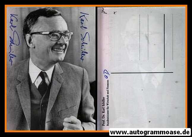 Autogramm Politik | SPD | Karl SCHILLER | 1960er (Portrait SW) 2