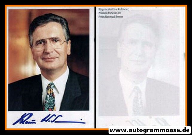 Autogramm Politik | SPD | Klaus WEDEMEIER | 1980er (Portrait Color 1) OB Bremen