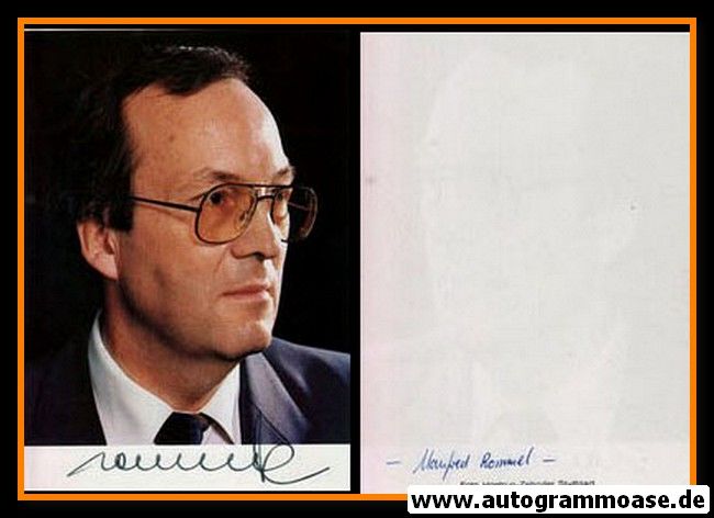 Autogramm Politik | CDU | Manfred ROMMEL | 1990er (Portrait Color) OB Stuttgart