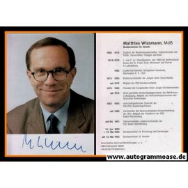 Autogramm Politik | CDU | Matthias WISSMANN | 1990er (Lebenslauf)
