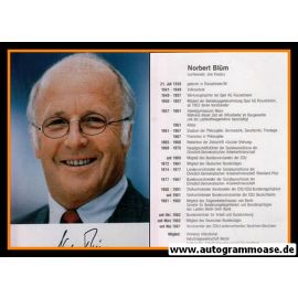 Autogramm Politik | CDU | Norbert BLÜM | 1990er (Lebenslauf)