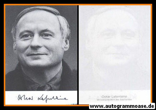 Autogramm Politik | SPD | Oskar LAFONTAINE | 1980er (Portrait SW)