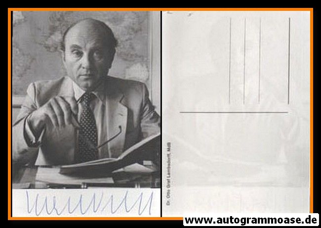 Autogramm Politik | FDP | Otto Graf LAMBSDORFF | 1970er (Portrait SW) 2
