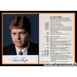 Autogramm Politik | CDU | Paul KRÜGER | 1990er (Lebenslauf)