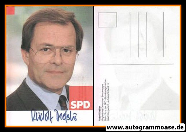 Autogramm Politik | SPD | Rudolf DRESSLER | 1980er (Portrait Color)