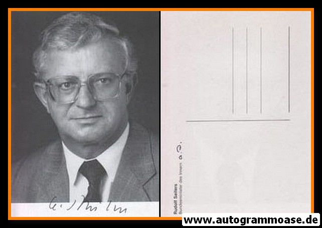 Autogramm Politik | CDU | Rudolf SEITERS | 1980er (Portrait SW)