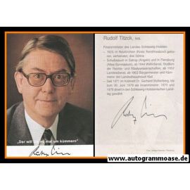 Autogramm Politik | CDU | Rudolf TITZCK | 1980er (Portrait Color)