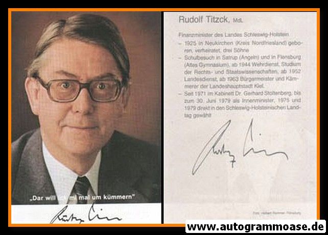Autogramm Politik | CDU | Rudolf TITZCK | 1980er (Portrait Color)
