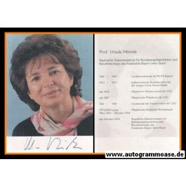 Autogramm Politik | CSU | Ursula MÄNNLE | 1990er (Portrait Color) 2