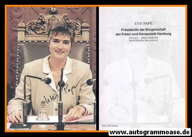 Autogramm Politik | SPD | Ute PAPE | 1990er (Portrait Color)