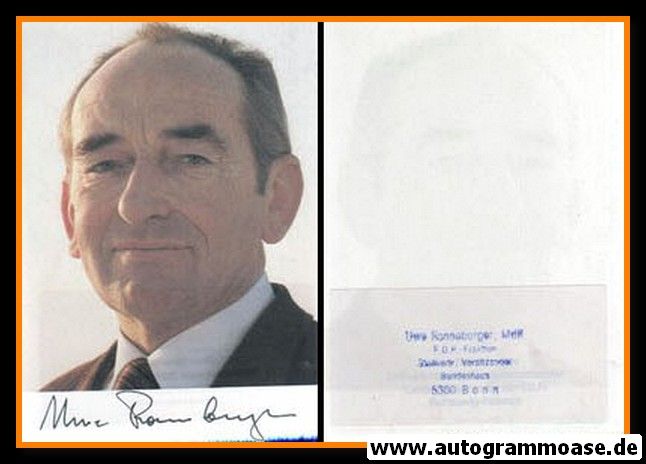 Autogramm Politik | FDP | Uwe RONNEBURGER | 1980er (Portrait Color)