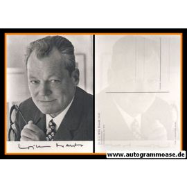 Autogramm Politik | SPD | Willy BRANDT | 1970er Druck (Portrait SW) 2