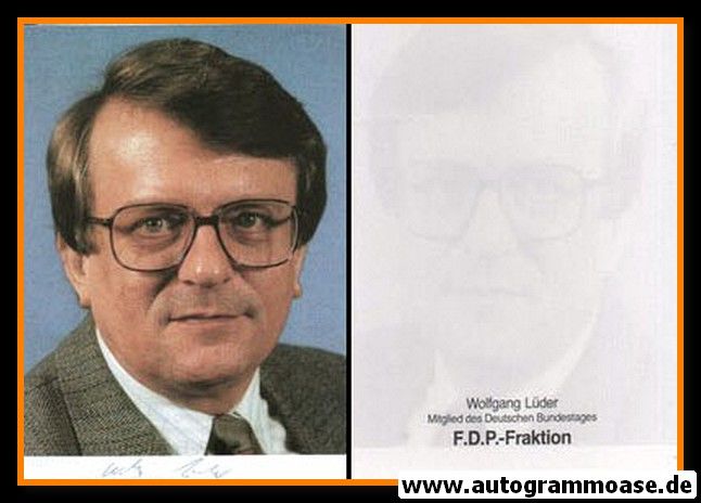 Autogramm Politik | FDP | Wolfgang LÜDER | 1980er (Portrait Color) 1