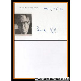 Autograph Politik | CDU | Bernhard VOGEL | 1980er