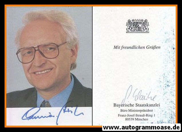 Autogramm Politik | CSU | Edmund STOIBER | 1980er (Portrait Color) 
