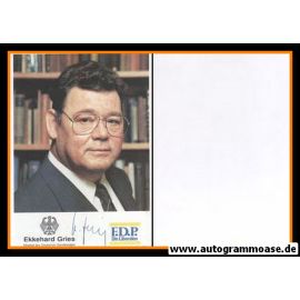 Autogramm Politik | FDP | Ekkehard GRIES | 1980er (Portrait Color) 2