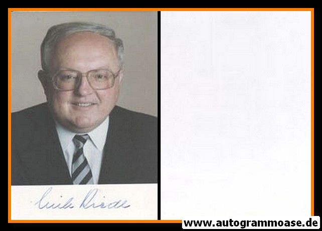 Autogramm Politik | CSU | Erich RIEDL | 1980er Foto (Portrait Color) 