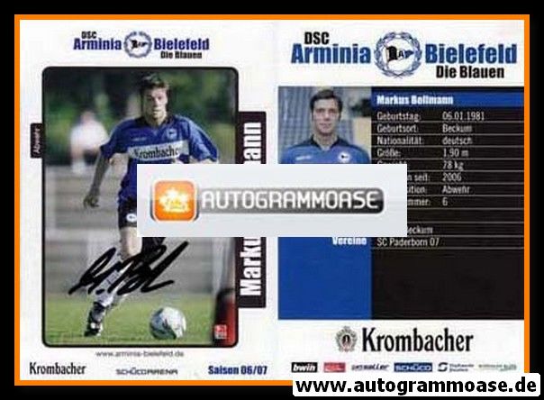 Autogramm Fussball | DSC Arminia Bielefeld | 2006 | Markus BOLLMANN