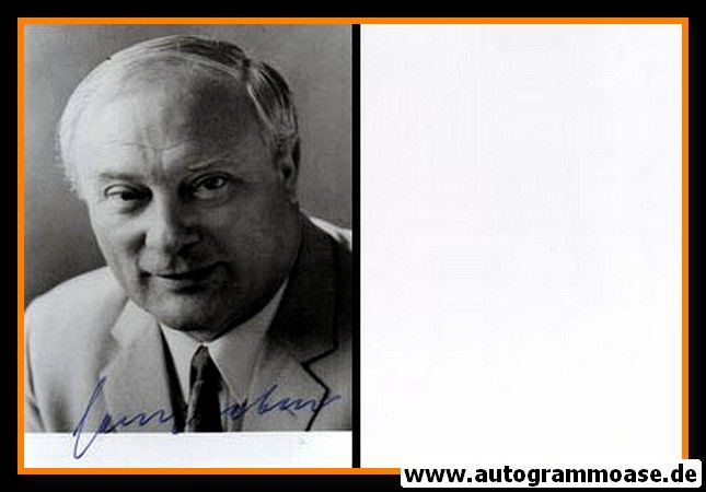 Autogramm Politik | SPD | Georg LEBER | 1980er Foto (Portrait SW)