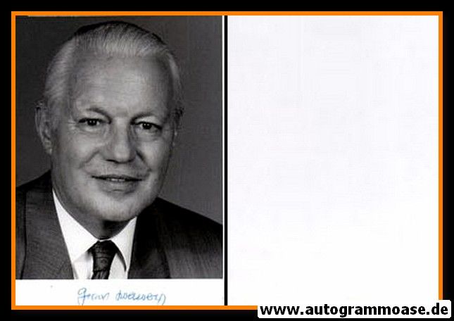 Autogramm Politik | CDU | Gerhard STOLTENBERG | 1980er Foto (Portrait SW)