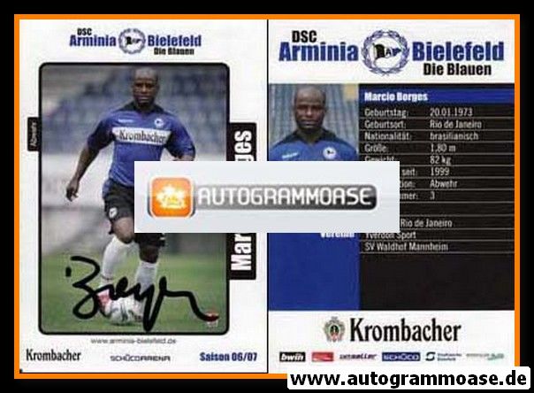 Autogramm Fussball | DSC Arminia Bielefeld | 2006 | Marcio BORGES