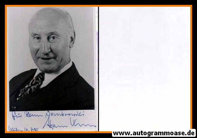 Autogramm Politik | CDU | Hans KATZER | 1970er Foto (Portrait SW)