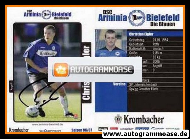 Autogramm Fussball | DSC Arminia Bielefeld | 2006 | Christian EIGLER
