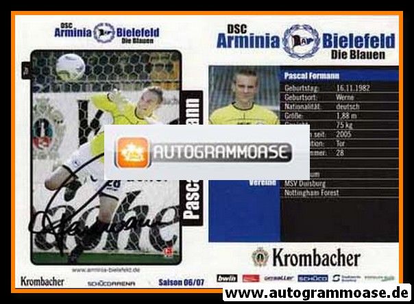 Autogramm Fussball | DSC Arminia Bielefeld | 2006 | Pascal FORMANN