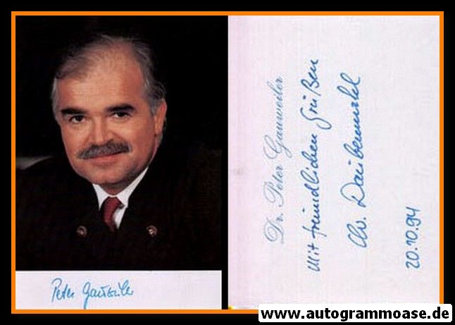 Autogramm Politik | CSU | Peter GAUWEILER | 1980er (Portrait Color)