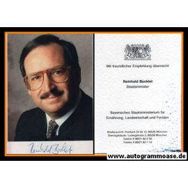 Autogramm Politik | CSU | Reinhold BOCKLET | 1980er (Portrait Color)