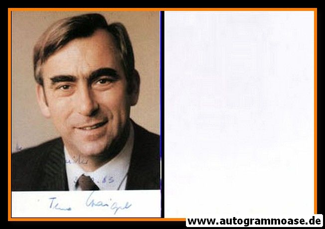 Autogramm Politik | CSU | Theo WAIGEL | 1980er (Portrait Color) 