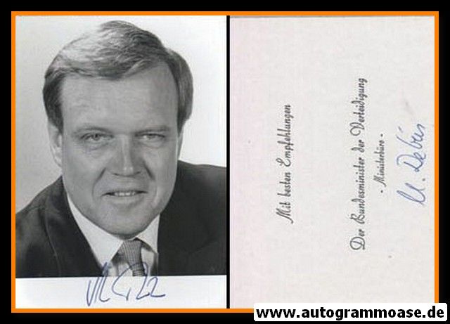 Autogramm Politik | CDU | Volker RÜHE | 1980er Foto (Portrait SW)