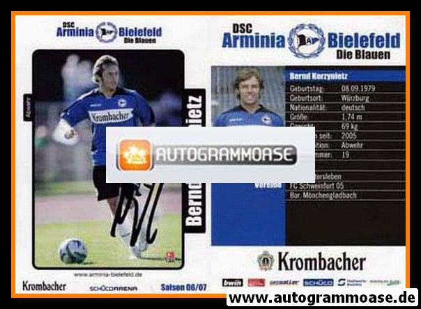 Autogramm Fussball | DSC Arminia Bielefeld | 2006 | Bernd KORZYNIETZ