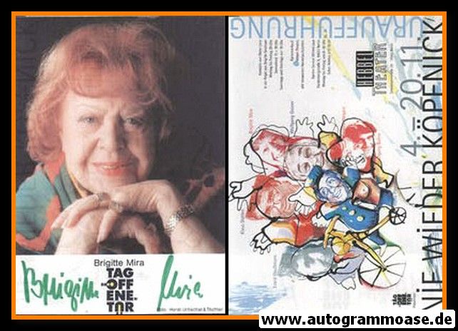 Autogramm Schauspieler | Brigitte MIRA | 1980er (Portrait Color) Hebbel