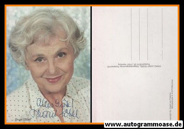 Autogramm Schauspieler | Bruni LÖBEL | 1980er (Portrait Color Rüdel) Paleske 1
