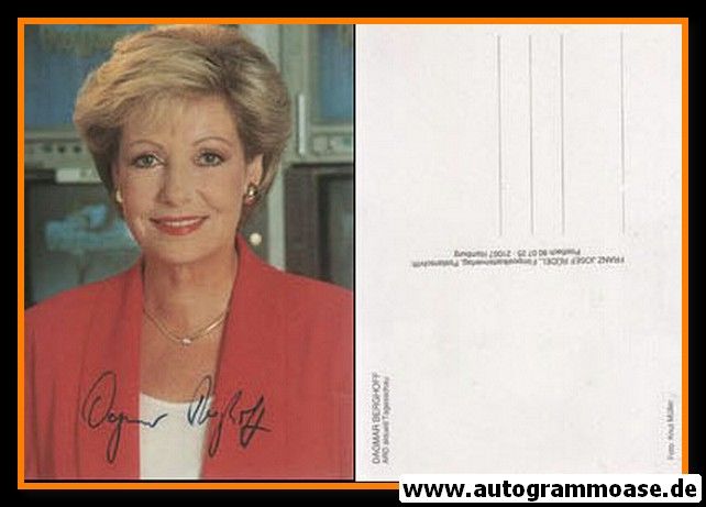 Autogramm TV | ARD | Dagmar BERGHOFF | 1990er "Tagesschau" (Rüdel) Müller