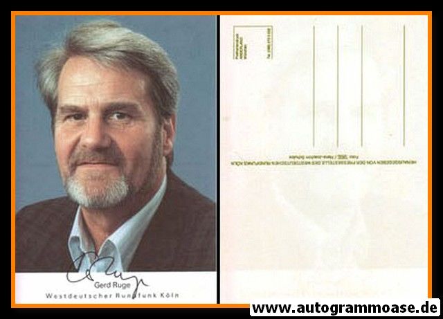 Autogramm TV | WDR | Gerd RUGE | 1980er (Portrait Color)
