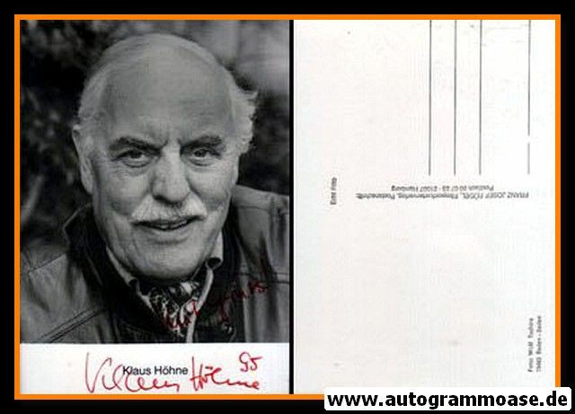 Autogramm Schauspieler | Klaus HÖHNE | 1980er (Portrait SW Rüdel) 2