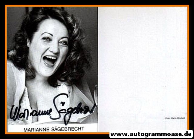 Autogramm Schauspieler | Marianne SÄGEBRECHT | 1980er (Portrait SW) Rocholl