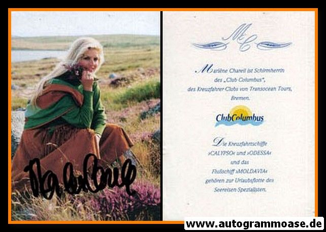 Autogramm Schlager | Marlene CHARELL | 1980er (Portrait Color) Club Columbus