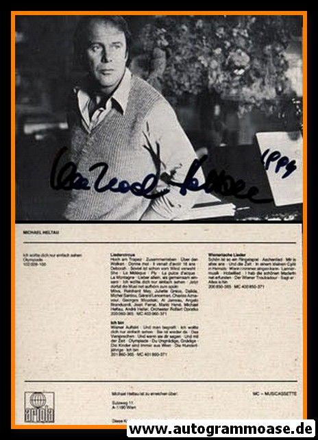 Autogramm Schlager | Michael HELTAU | 1980 "Ich Wollte Dich Nur Einfach Sehen" (Ariola)
