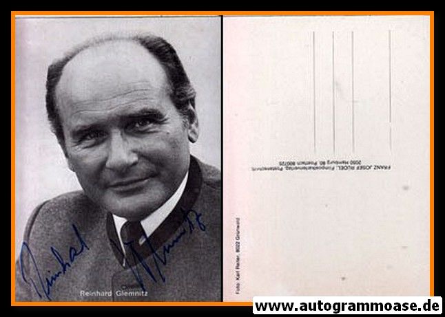 Autogramm Schauspieler | Reinhard GLEMNITZ | 1980er (Portrait SW Rüdel) Reiter