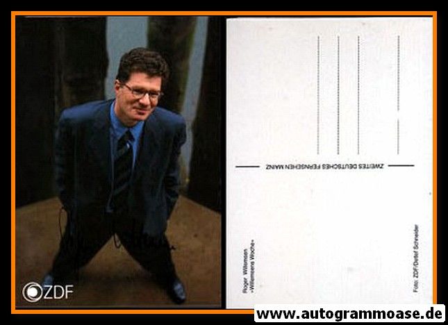 Autogramm TV | ZDF | Roger WILLEMSEM | 1990er "Willemsens Woche" (Portrait Color) Schneider