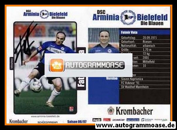 Autogramm Fussball | DSC Arminia Bielefeld | 2006 | Fatmir VATA