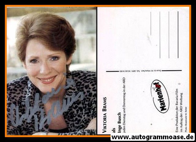 Autogramm TV | ARD | Viktoria BRAMS | 1990er "Marienhof" (Portrait Color)