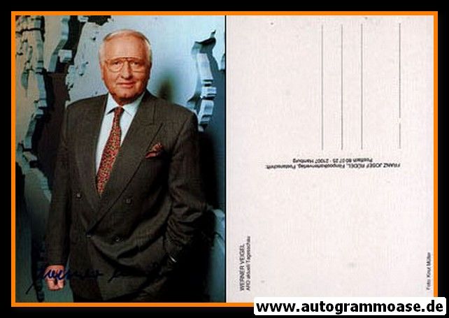 Autogramm TV | ARD | Werner VEIGEL | 1980er (Portrait Color) Rüdel