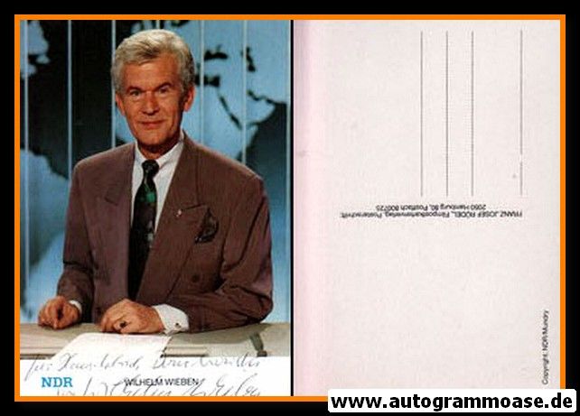 Autogramm TV | ARD | Wilhelm WIEBEN | 1980er (Portrait Color) Rüdel
