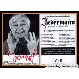 Autogramm Schauspieler | Wolfgang GRUNER | 1980er (Portrait SW) Jedermann