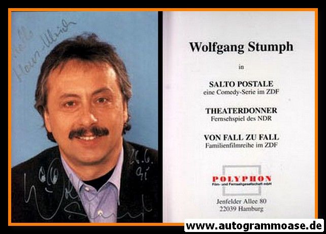 Autogramm TV | ZDF | Wolfgang STUMPH | 1990er (Portrait Color) Polyphon