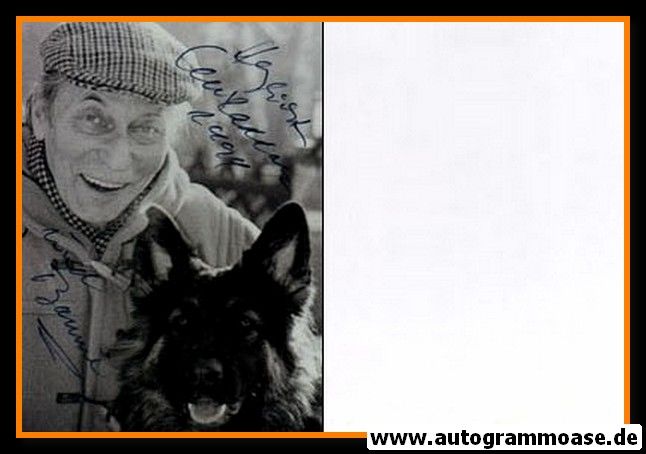 Autogramm Schauspieler | Carl RADDATZ | 1980er Foto (Portrait SW) mit Hund